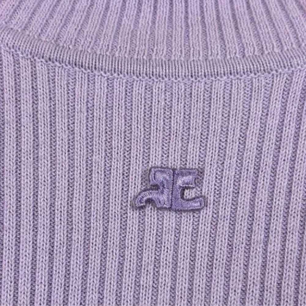 CRAIGE Summer Knit Logo Patch Purple Pastel Stret… - image 4