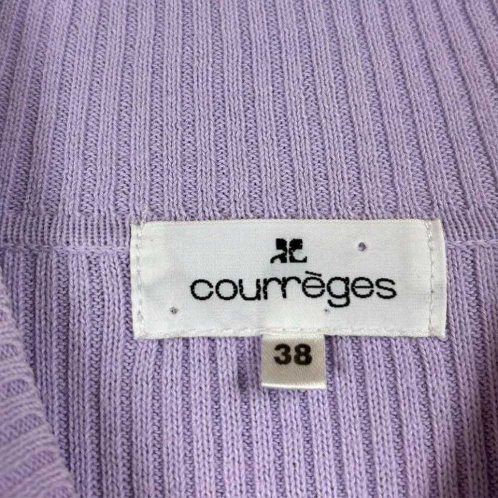 CRAIGE Summer Knit Logo Patch Purple Pastel Stret… - image 5