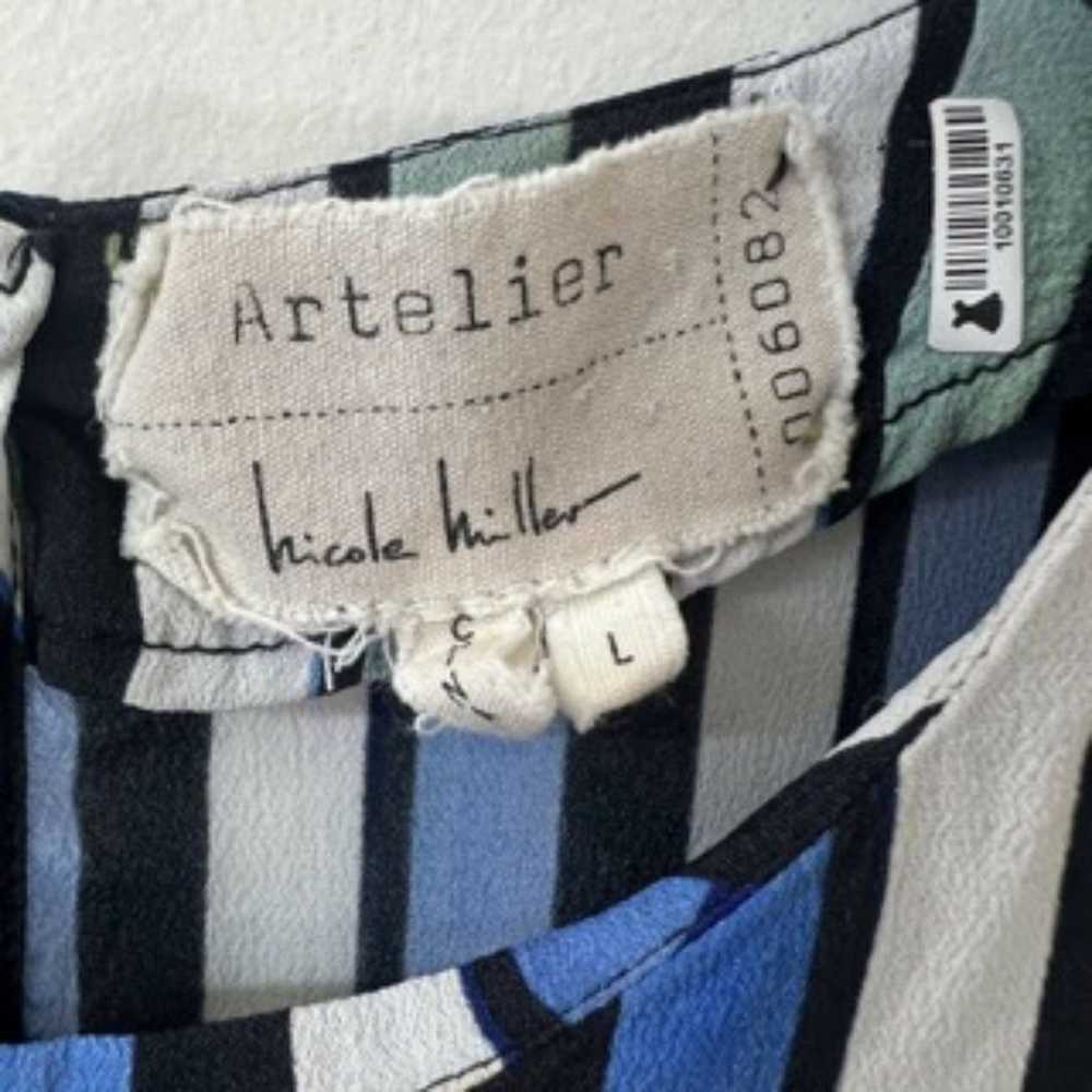 Nicole Miller NY Artelier Sleeveless Striped Plea… - image 3