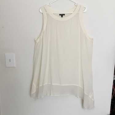 Eileen Fisher NWOT white 100% silk sleeveless tuni