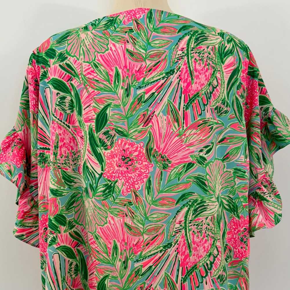 Lilly Pulitzer Darlah Top Short Ruffle Sleeve Box… - image 8