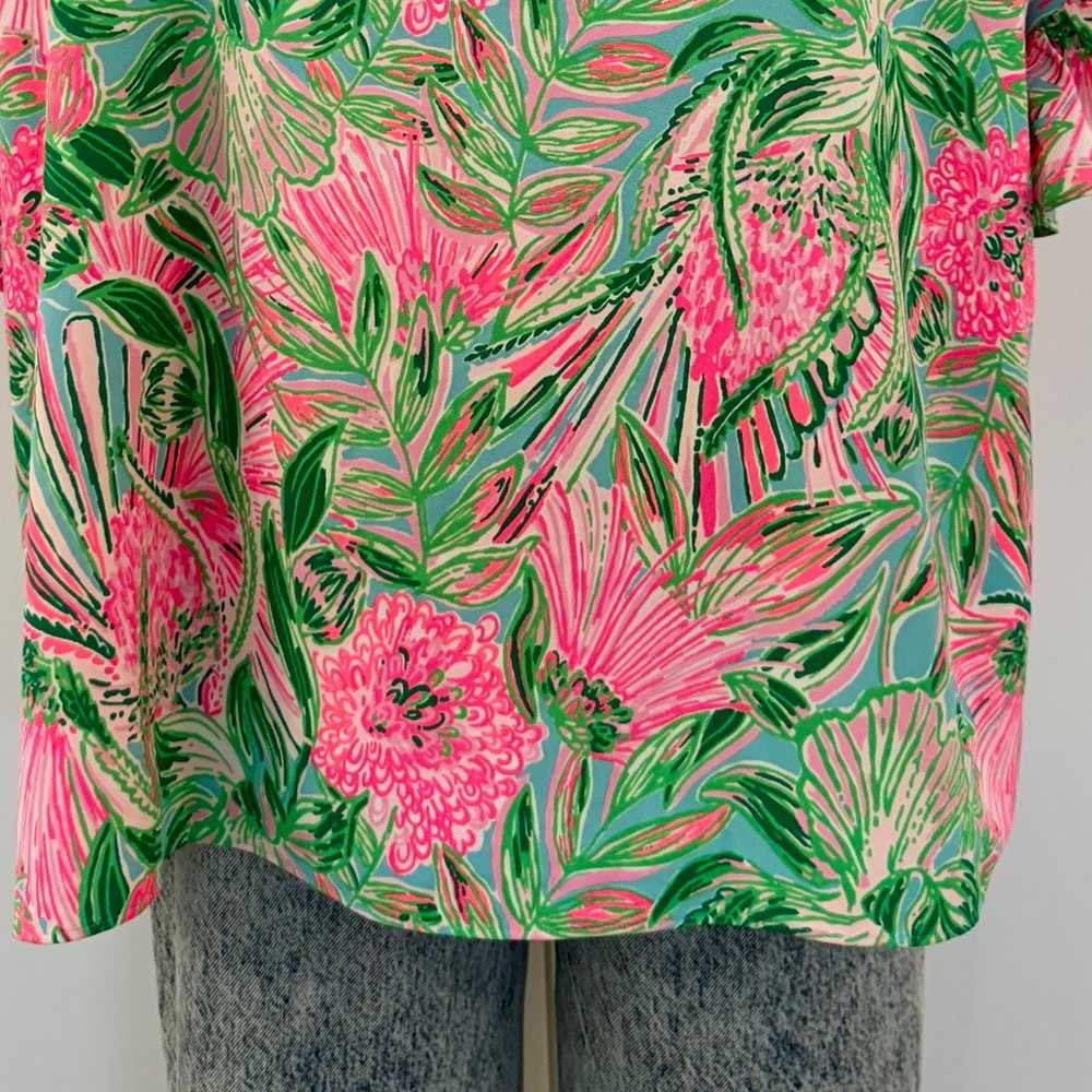 Lilly Pulitzer Darlah Top Short Ruffle Sleeve Box… - image 9