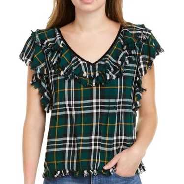 Faherty Yosepha Ivy Plaid Top Green