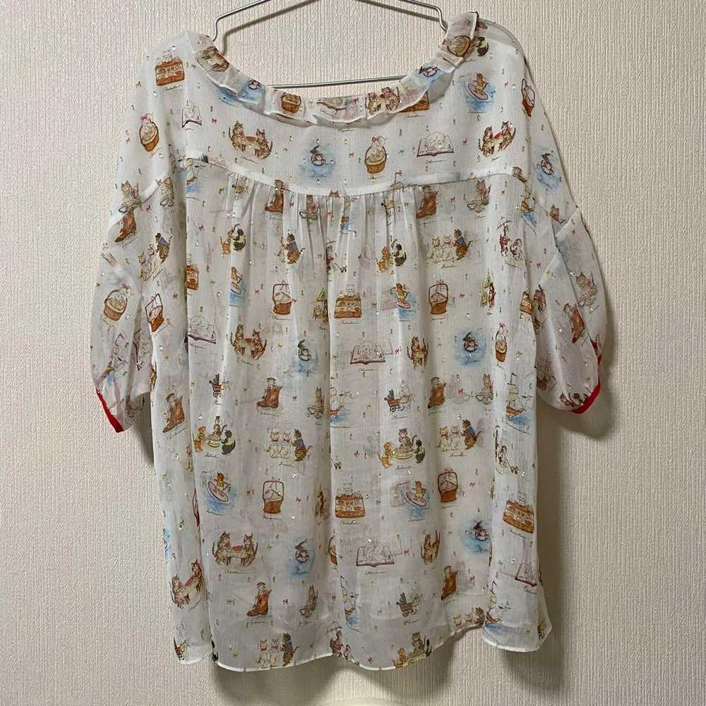 yukiemon Summer Vacation Pattern Blouse 2XL A mus… - image 2