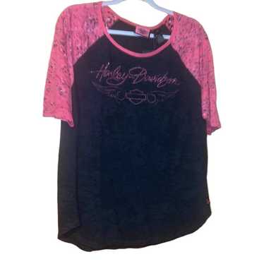 NWT Harley-Davidson Burnout Leopard Accent Tee plu