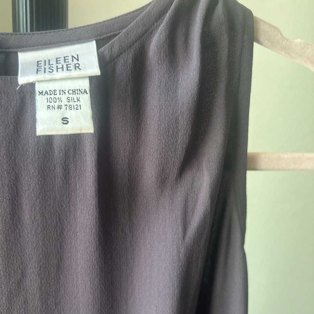 Gray Eileen Fisher 100% Silk Tunic - image 5