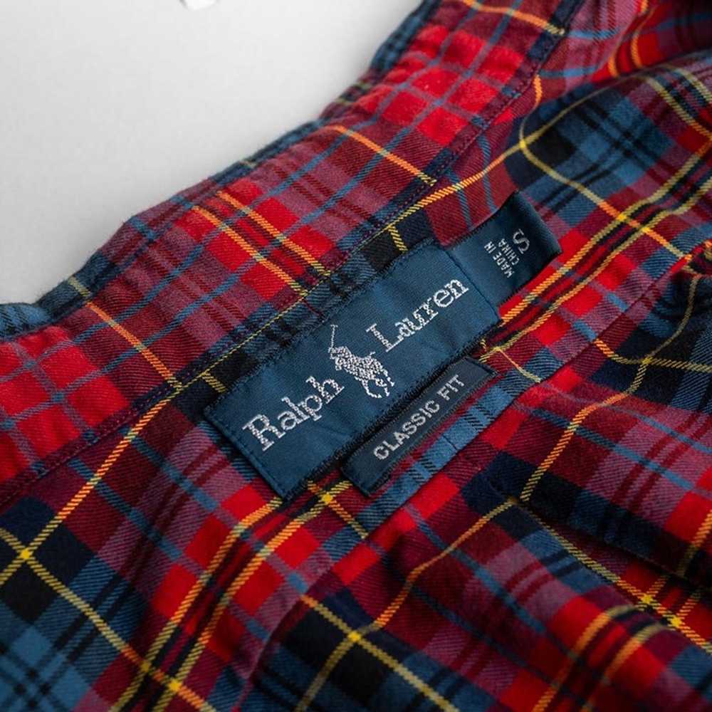 RARE RALPH LAUREN Red Plaid Button Shirt Small - image 10