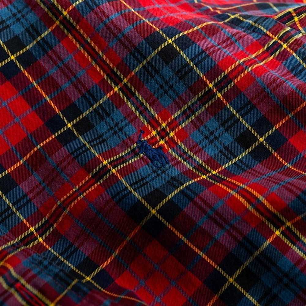 RARE RALPH LAUREN Red Plaid Button Shirt Small - image 11