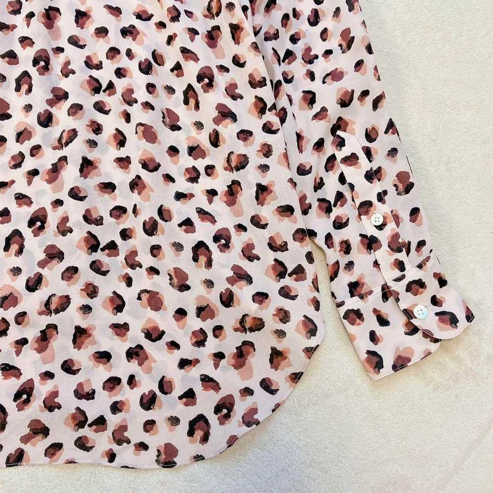 Theory 22SS Animal Print 100% Silk Blouse Long Sl… - image 9