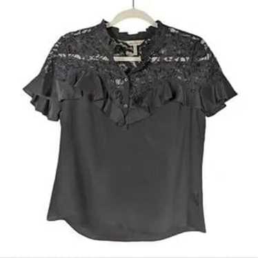 Rebecca Taylor Romantic Flirty Silk Lace Sheer Ru… - image 1