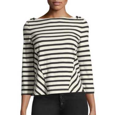 Veronica Beard Lincoln Striped Mariner Top - image 1