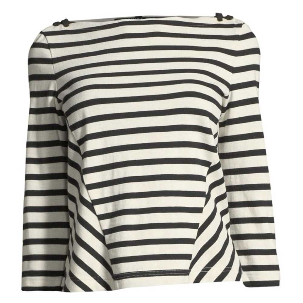 Veronica Beard Lincoln Striped Mariner Top - image 2