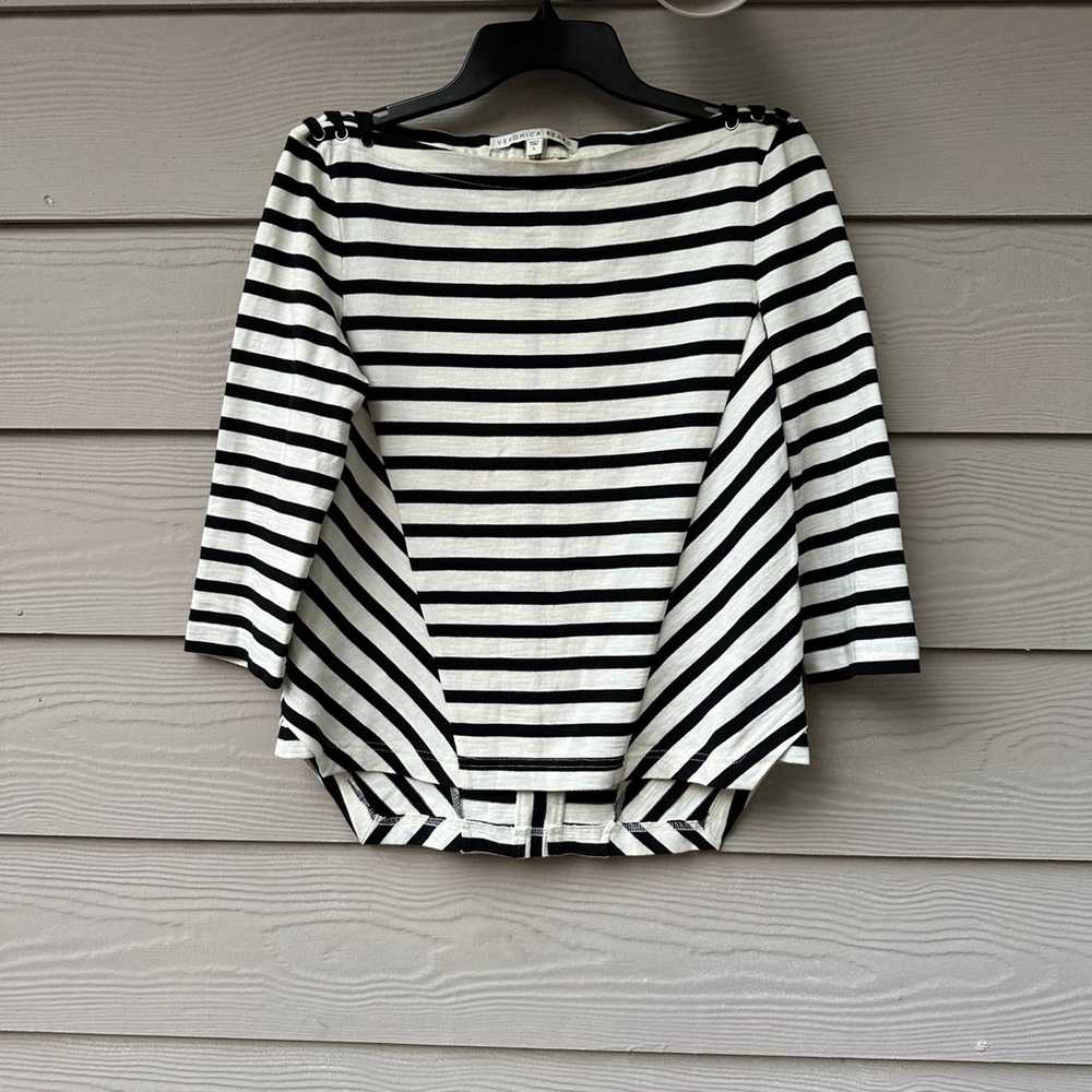 Veronica Beard Lincoln Striped Mariner Top - image 3