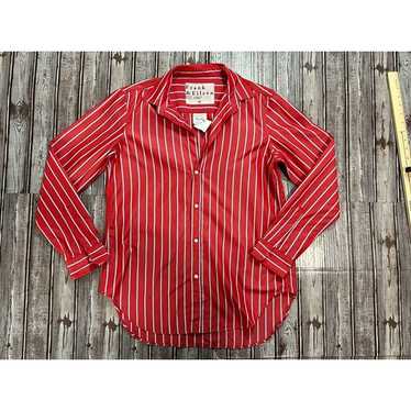 Frank & Eileen Frank Cotton striped Shirt Red,gre… - image 1