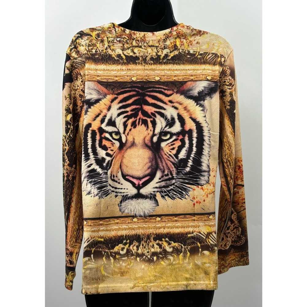 NWOT Just Cavalli Women's Tiger Long Sleeve Shirt - image 2