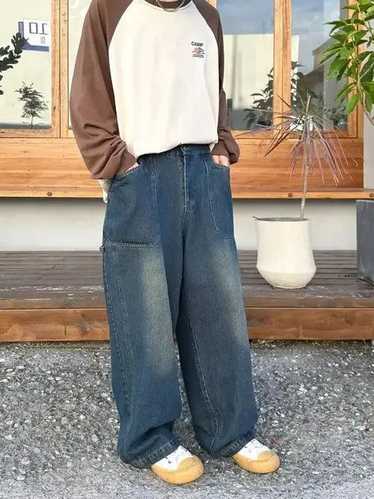 Distressed Denim × Jean × Vintage Wide Leg Oversiz