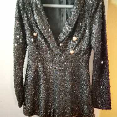 Black sequins romper