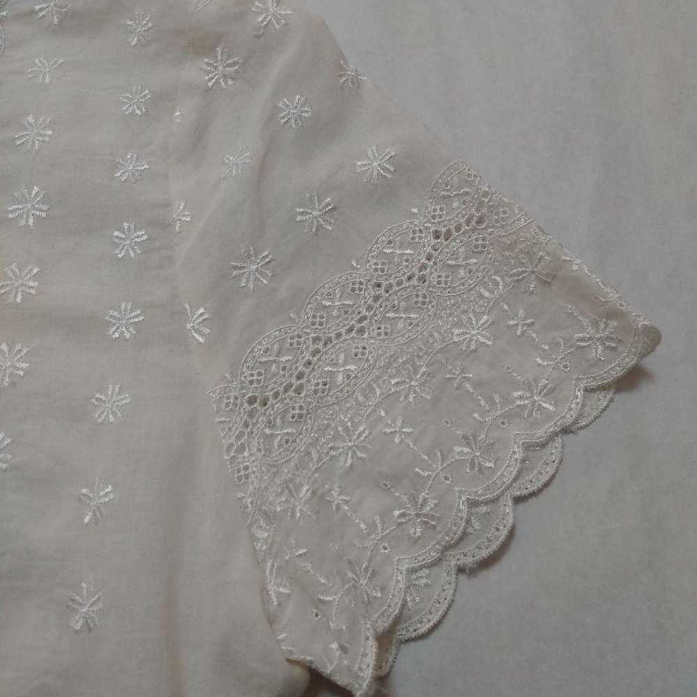 Jane Marple Lace Blouse Short Sleeves Beige - image 5