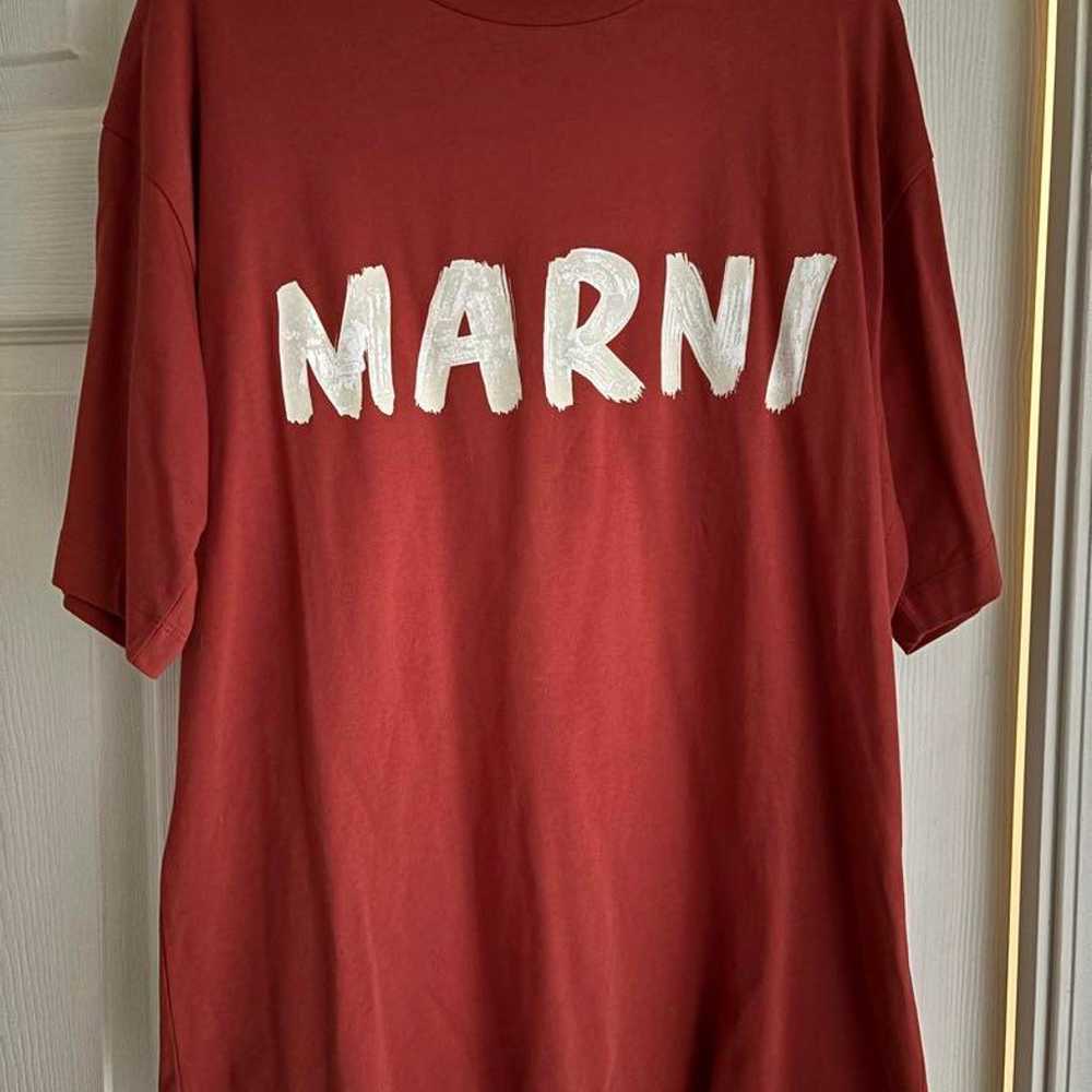 MARNI Logo Print T-Shirt Red - image 1