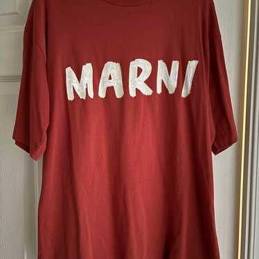 MARNI Logo Print T-Shirt Red - image 1