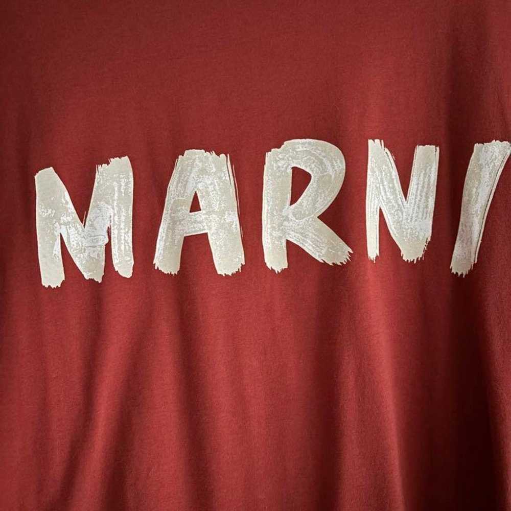 MARNI Logo Print T-Shirt Red - image 3