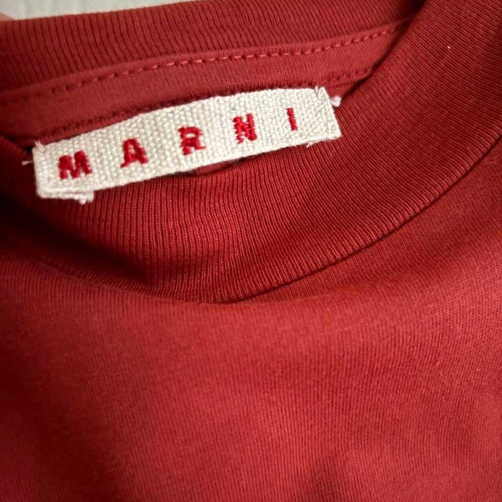 MARNI Logo Print T-Shirt Red - image 4