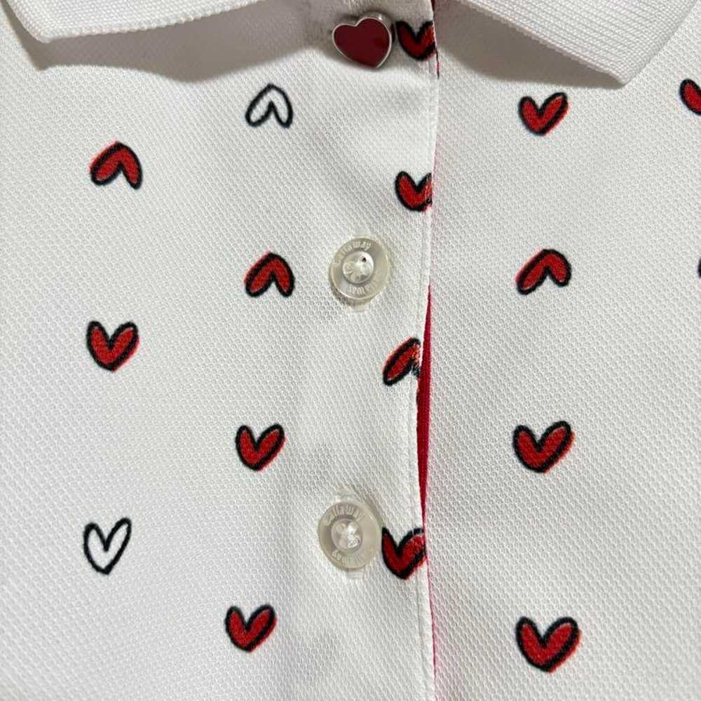 Love Callaway Pique Short Sleeve Polo Shirt Heart - image 5