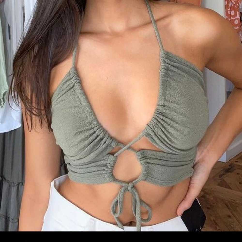 Halter tie crop top - image 1