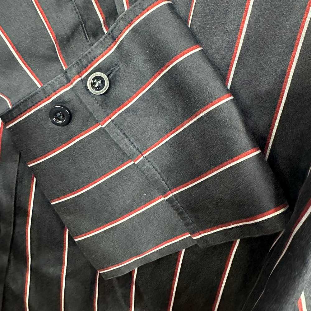 FRAME The Standard Stripe Stretch Silk Button-Up … - image 6