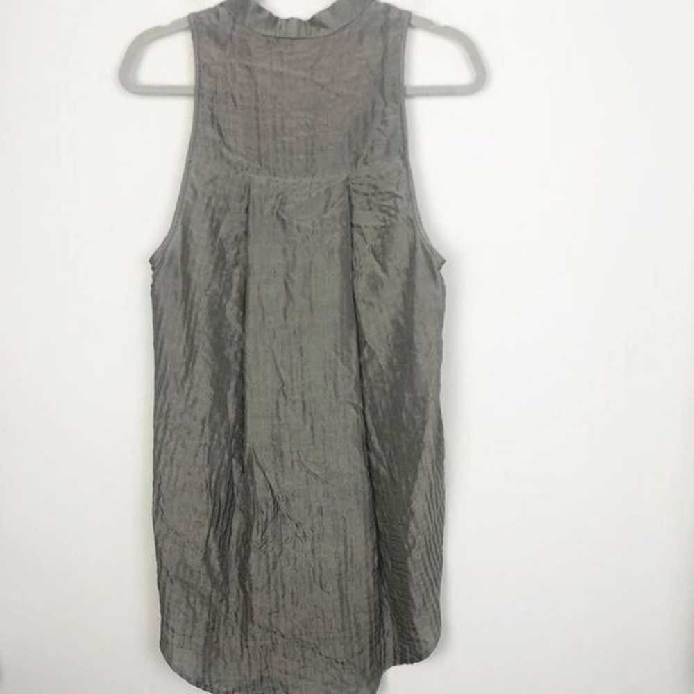 HELMUT LANG | Sleeveless Gray Button Down High Lo… - image 8