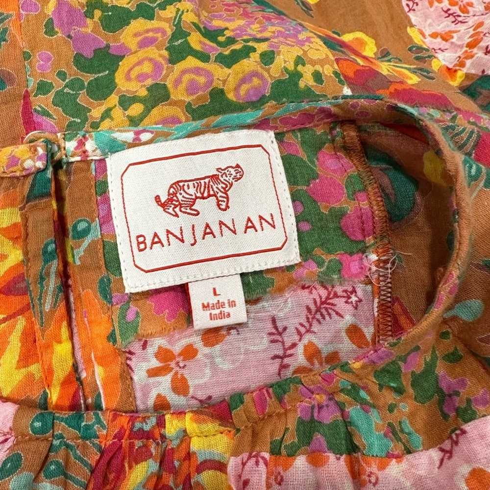 Banjanan Quilted Short-Sleeve Blouse Sz Large - image 6