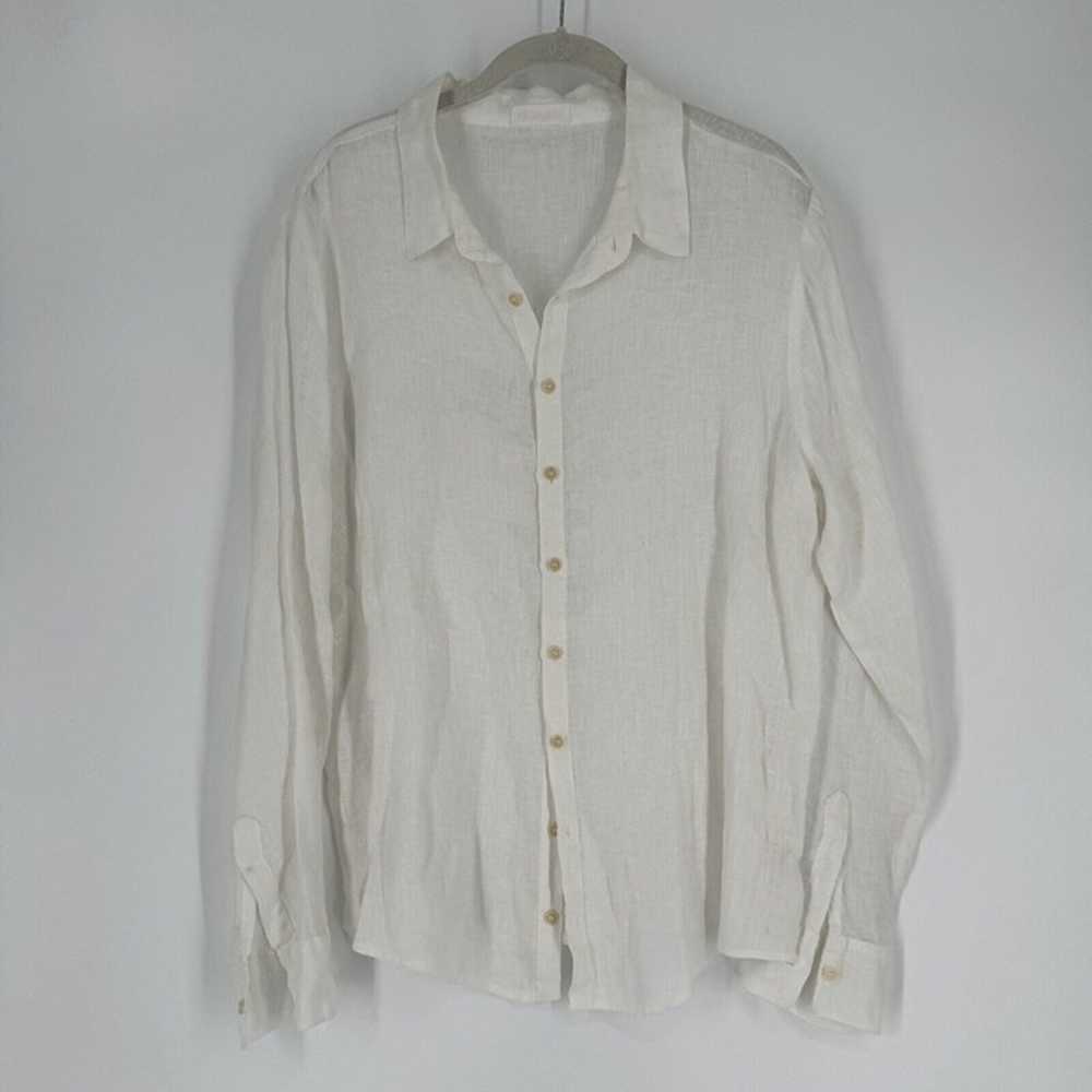 Cp Shades Shirt Women’s large L white linen coast… - image 1