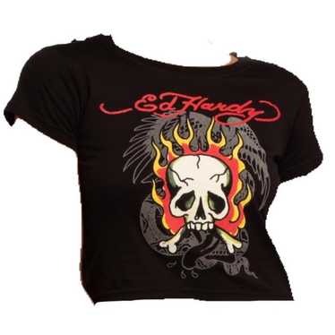 RARE! ed hardy crop top