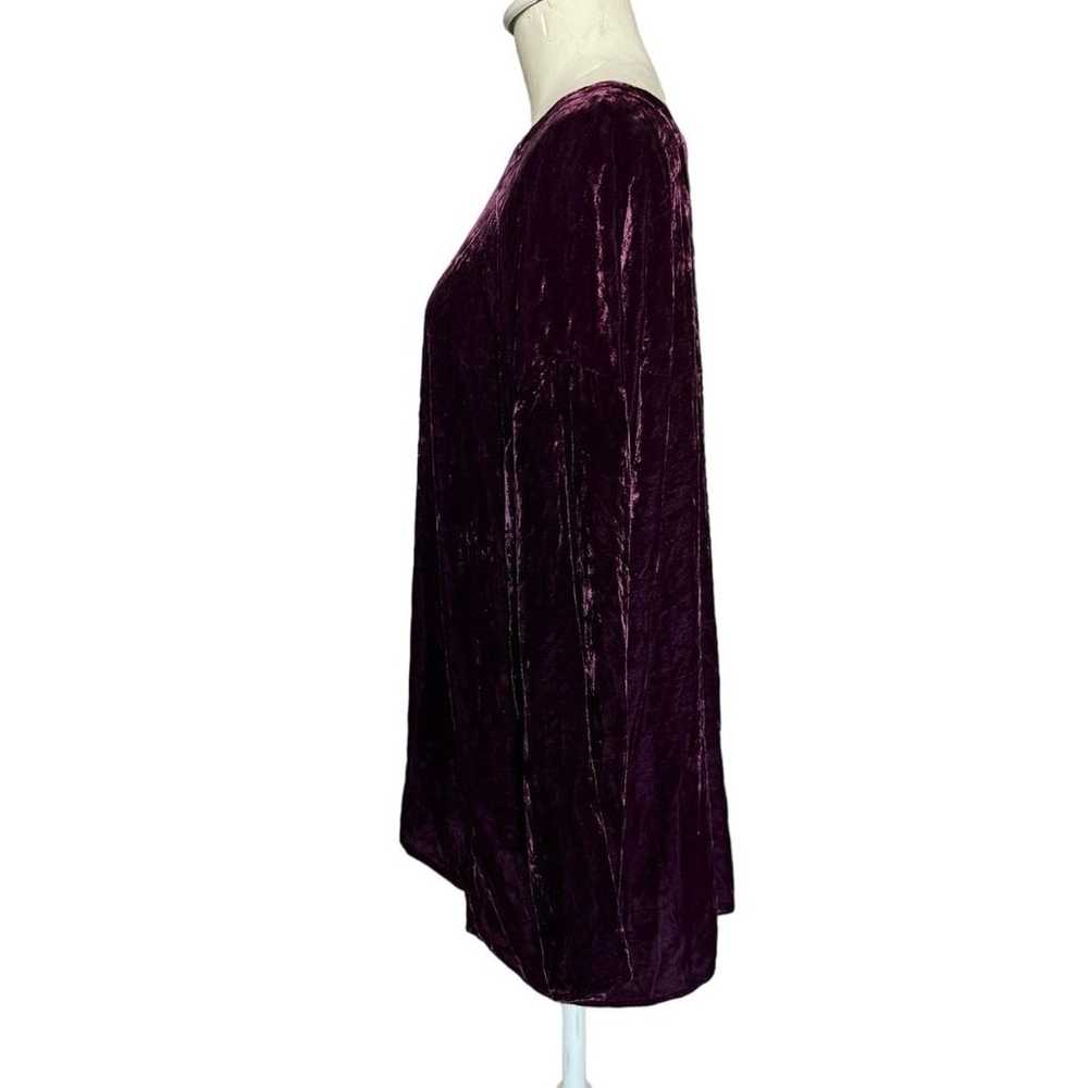 Eileen Fisher Velvet Silk Blend Top in Raisin Pur… - image 4