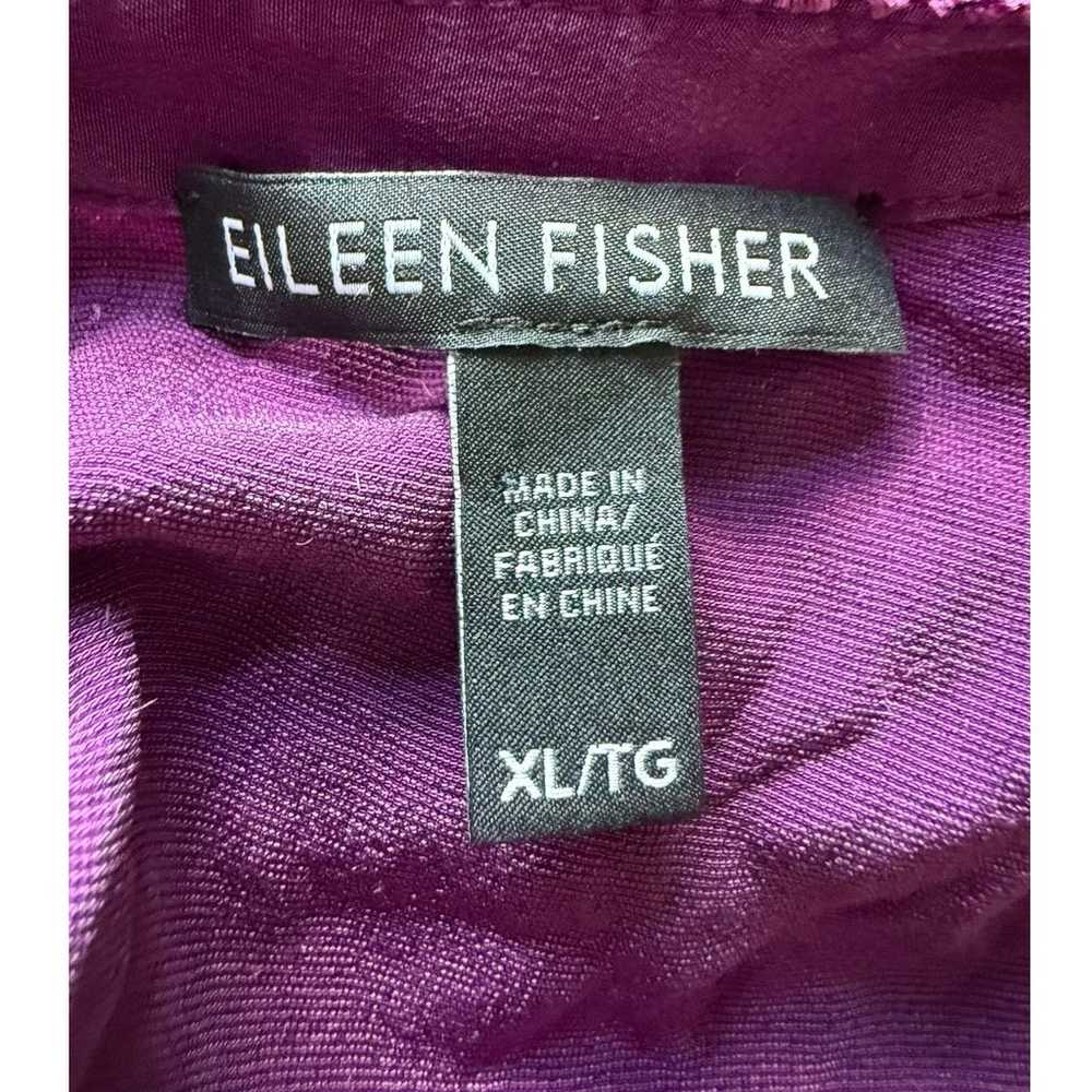 Eileen Fisher Velvet Silk Blend Top in Raisin Pur… - image 5