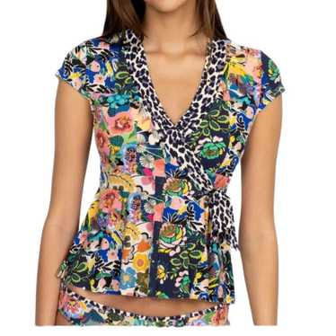 Johnny Was California Layla Floral Wrap Tankini T… - image 1