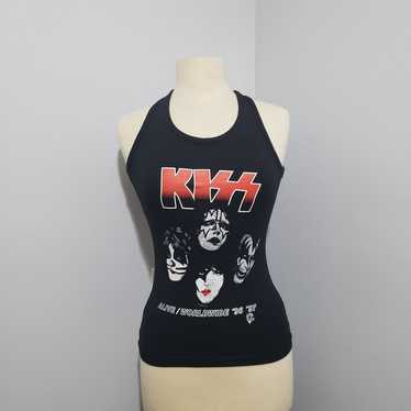 KISS Black Tank Top 1990s KISS Alive Worldwide