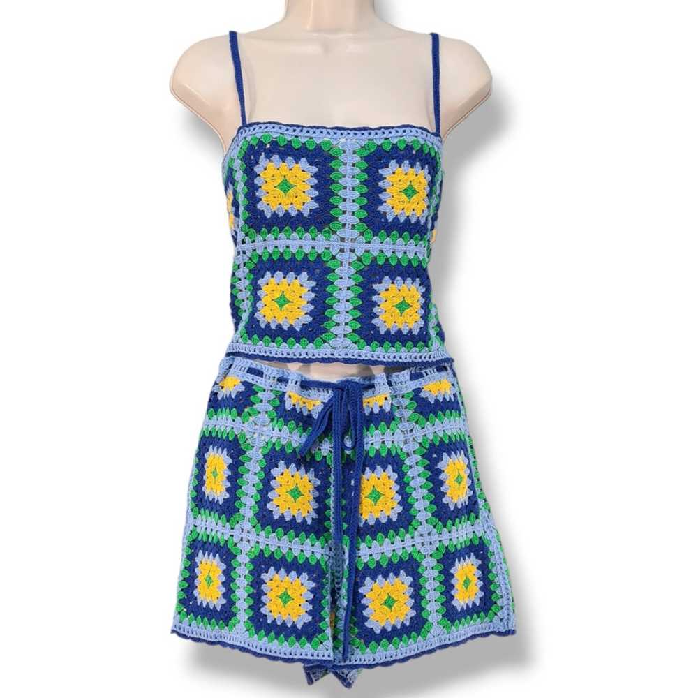 Zara 2 pcs Crochet Crop Top + Short Set 7901/376 … - image 1