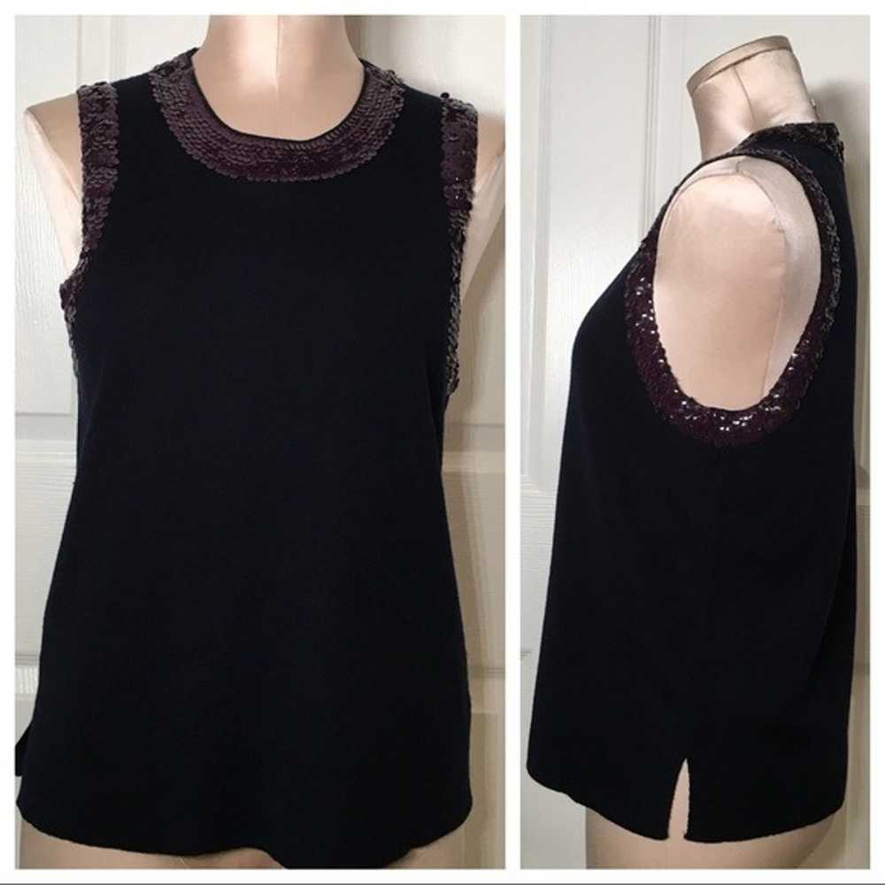 J. Crew Sequins Wool Blend Sleeveless Top - image 1