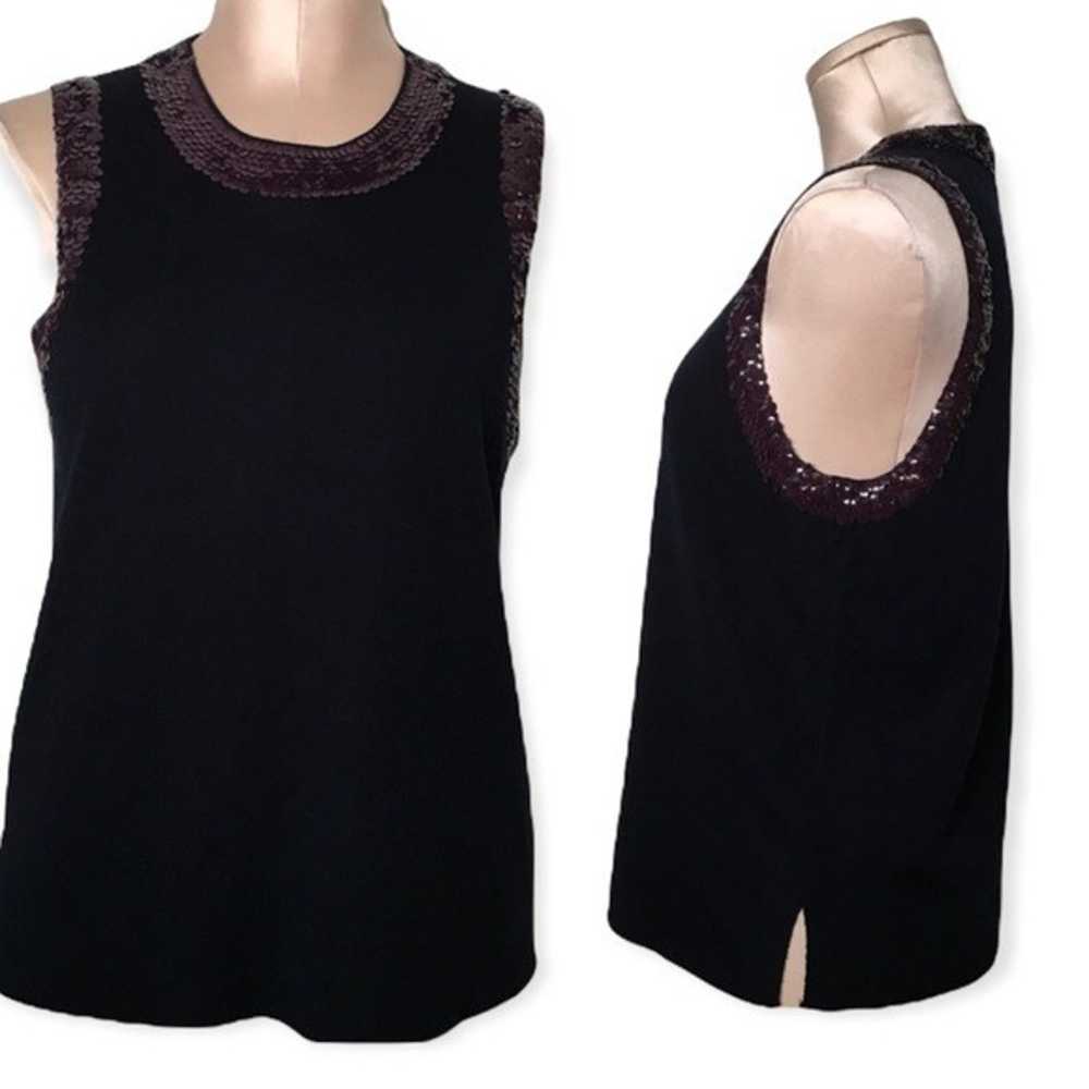 J. Crew Sequins Wool Blend Sleeveless Top - image 2