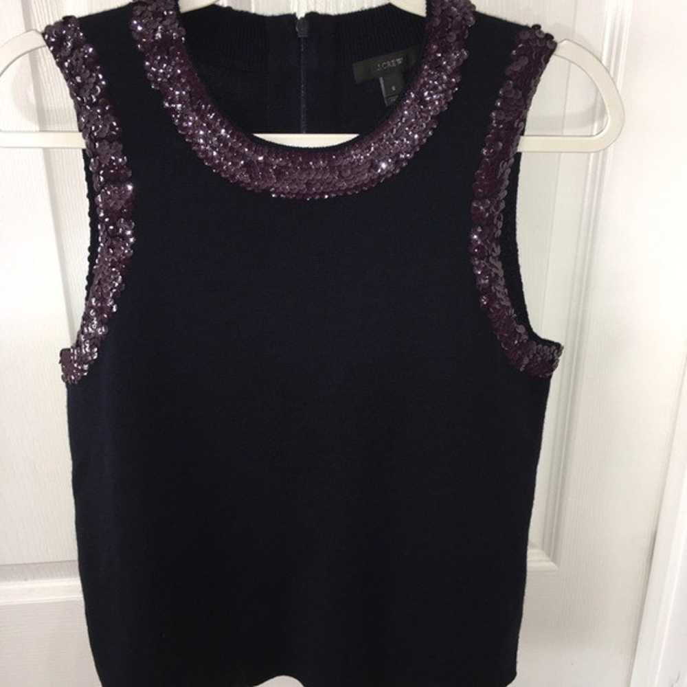 J. Crew Sequins Wool Blend Sleeveless Top - image 7