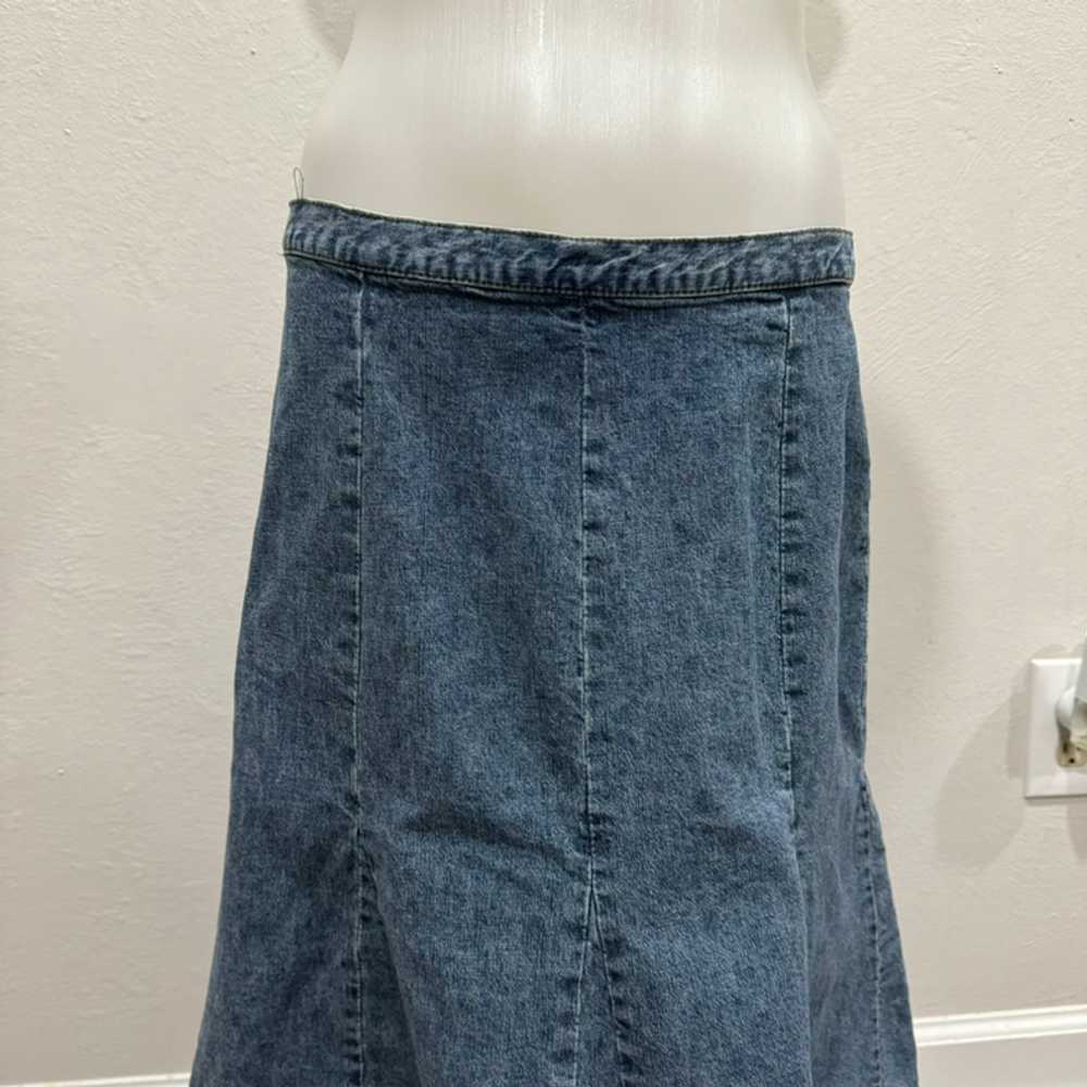 Vintage cabelas midi denim skirt - image 1