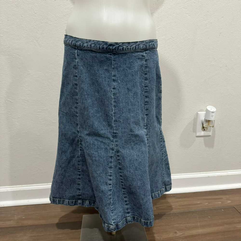 Vintage cabelas midi denim skirt - image 2