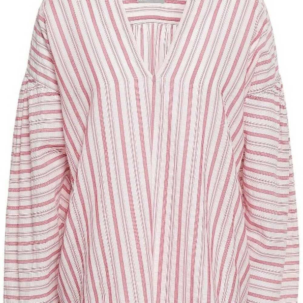 VINCE Size M Striped Cotton Top Billowy - image 4