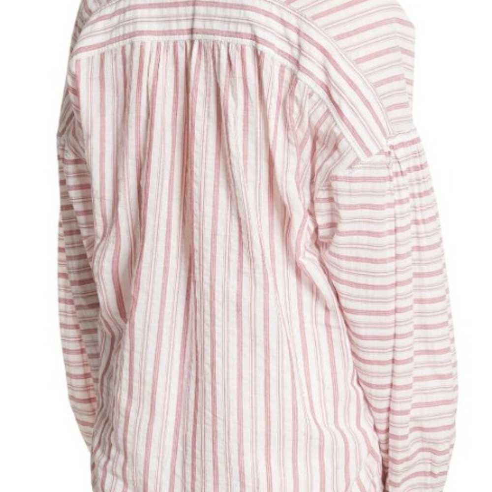 VINCE Size M Striped Cotton Top Billowy - image 5