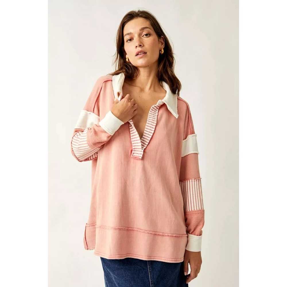 Free People Clean Prep Oversized Pullover Womens … - image 3