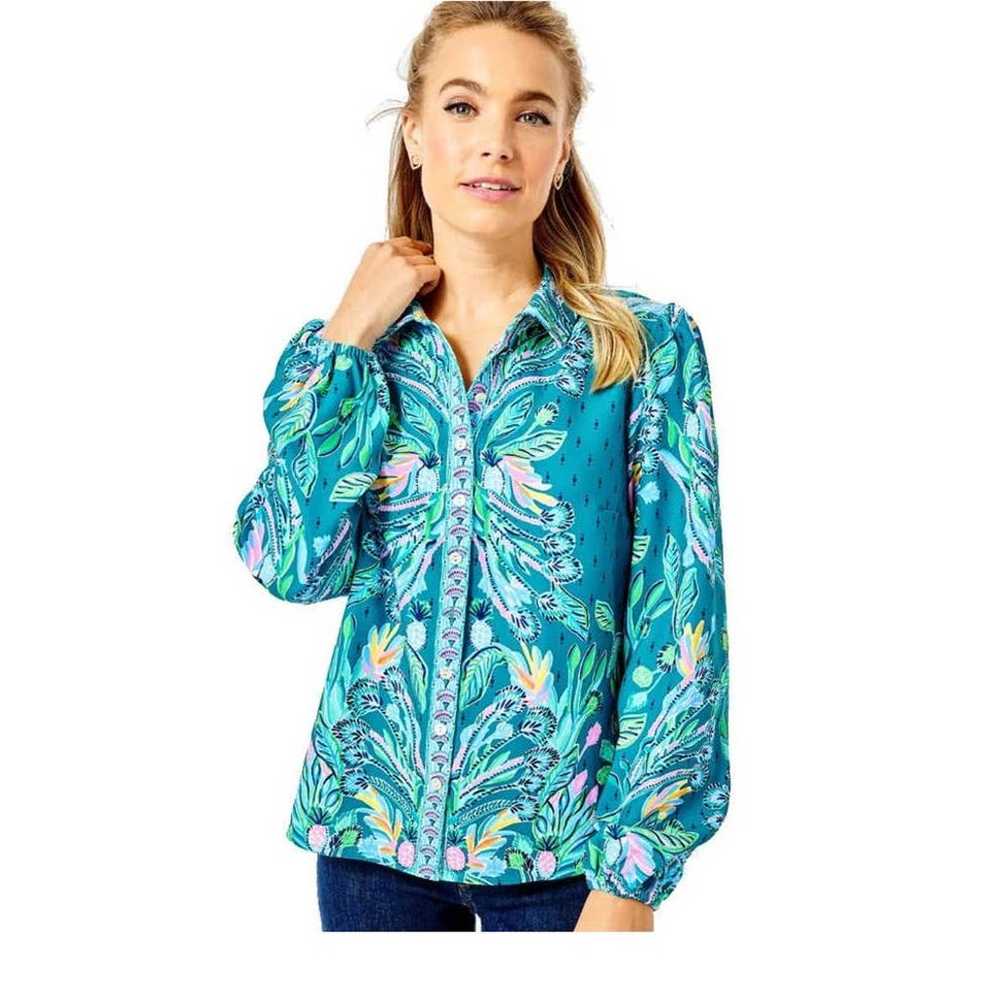 Women’s Lilly Pulitzer Tavia Top Long Sleeve  Blo… - image 10