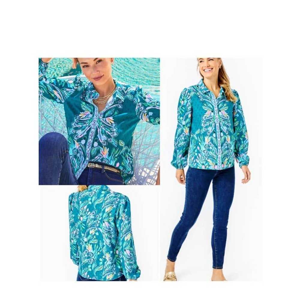 Women’s Lilly Pulitzer Tavia Top Long Sleeve  Blo… - image 11