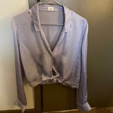 Aritzia Wilfred Front-Tie Shirt