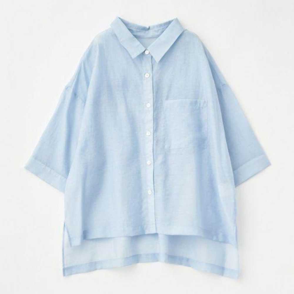 Stola. Sheer Half-Sleeve Shirt. - image 3